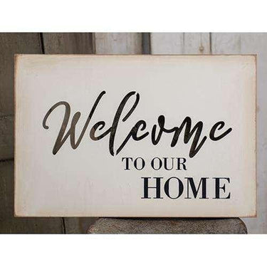 Welcome Cutout Wood Sign - The Fox Decor